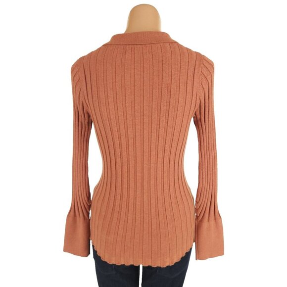 Nicholas Ivanna Sweater Size S Womens Desert Brown $245 - Picture 9 of 13